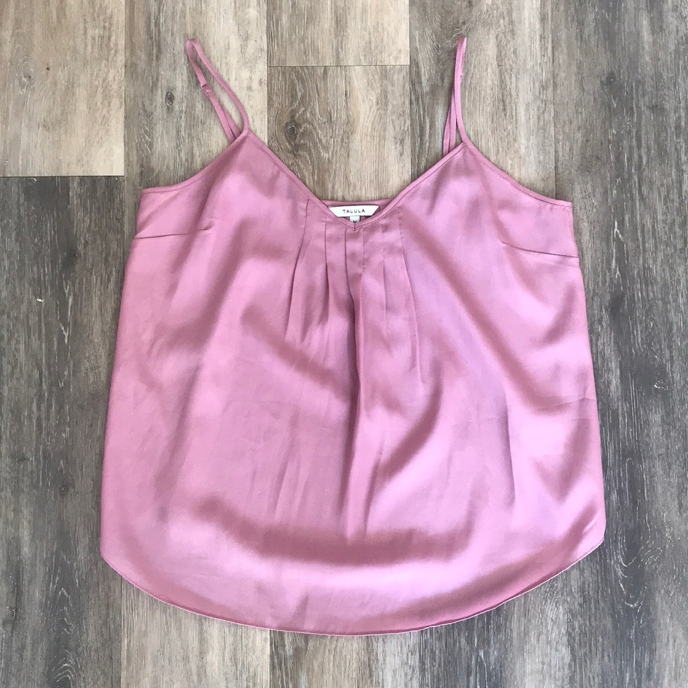 Aritzia Talula Pink Satin Camisole